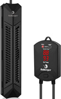 fishkeeper Aquarium Heater, 500 W Adjustable Fish Tank Heater with Digital Display Controller, Submersible Water Heater with Thermostat Over-Temperature Protection for Saltwater Freshwater 66-132 Gal