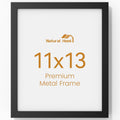11x13 Aluminum Metal Picture Frame with Tempered Glass,Black Poster Frame 11 x 13 for Wall Gallery Photo Puzzles Artwork Frames 11 x 13 to Wall Mount Horizontal or Vertical