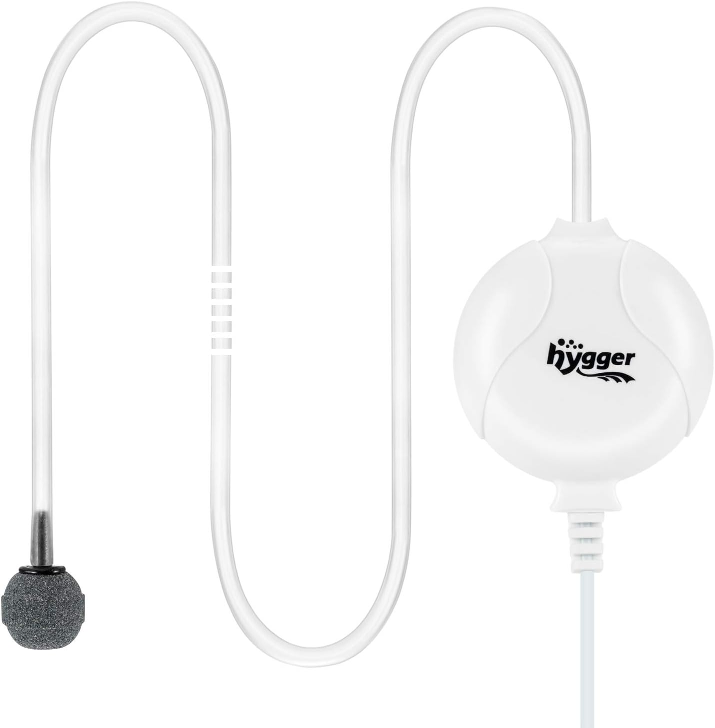 hygger Quiet Aquarium Air Pump 1.5 Watt Energy Saving Mini Oxygen Pump for 1-15 Gallon Fish Tank with Accessories White