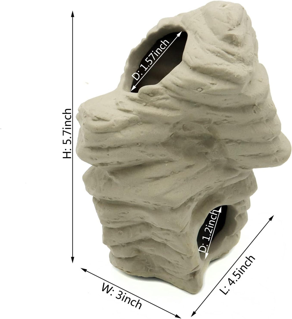 ALEGI Aquarium Decoration Rock Caves, Betta Fish Tank Accessories Hideout, Cichlid Stackable Cave Hiding (Large)