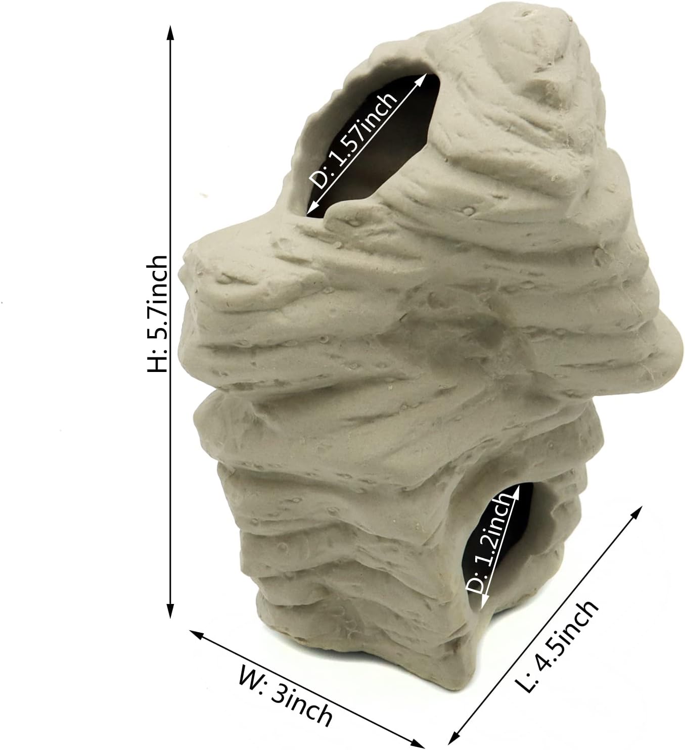 ALEGI Aquarium Decoration Rock Caves, Betta Fish Tank Accessories Hideout, Cichlid Stackable Cave Hiding (Large)