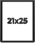 21x25 Shadow Box Frame Black | 1 Inch Deep Solid Wood Shadowbox Display Frame | UV Resistant Acrylic Plexiglass, Acid Free Backing, and Hanging Hardware | Dugan Picture Frame Style
