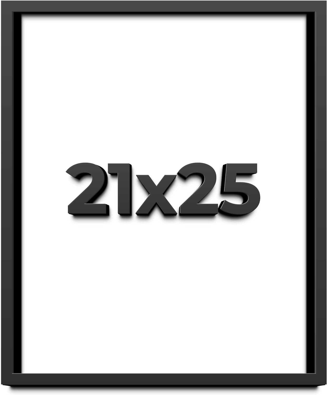 21x25 Shadow Box Frame Black | 1 Inch Deep Solid Wood Shadowbox Display Frame | UV Resistant Acrylic Plexiglass, Acid Free Backing, and Hanging Hardware | Dugan Picture Frame Style