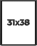 31x38 Shadow Box Frame Black | 1 Inch Deep Solid Wood Shadowbox Display Frame | UV Resistant Acrylic Plexiglass, Acid Free Backing, and Hanging Hardware | Dugan Picture Frame Style