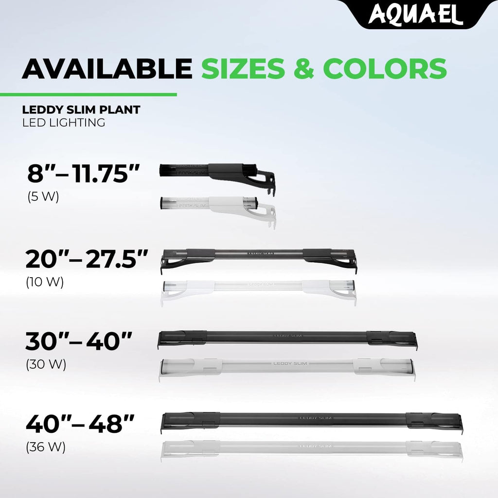 Aquael Leddy Slim Plant Premium Aquarium Light (White, 10W 20"-27.5")