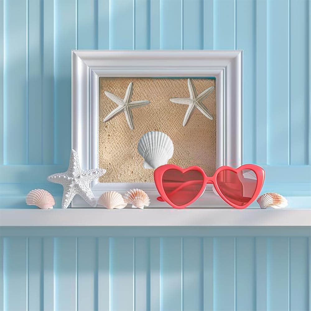 HappyFiller 14 PCS White Natural Scallop SeaShells Decorative Starfish Brown Sea Shells for Crafts,DIY Painting Projects,Coastal Beach Theme Decor,Wedding,Home Wall Decorations,Vase Fillers,2-3 Inches