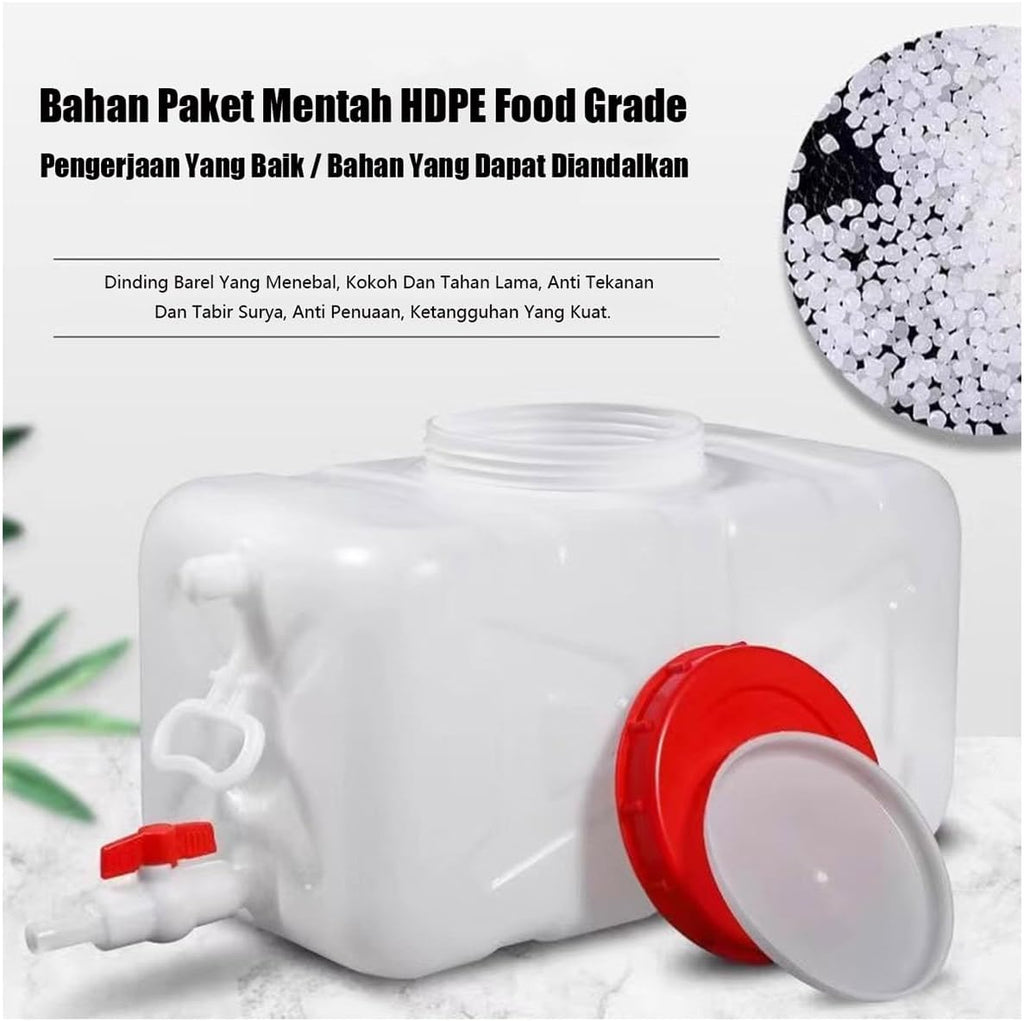 Plastic Water Tank 25L/35L/50L/80L/110L/200L Water Container，Rain Water Tank，Food-Grade Rectangular Thickened Water Tower with Faucet for Household Water Storage(Size:80L)