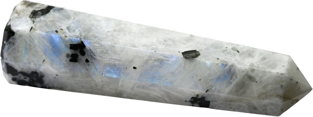 Amazing Gemstone Rainbow Moonstone Crystal Towers ~ Natural Healing Crystal Point Obelisk for Reiki Healing and Crystal Grid (2" to 3" INCH)