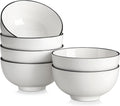 MALACASA Ceramic Soup Bowls, 26Oz Cereal Bowls Set of 6 for Soup, Cereal, Oatmeal, Fruit, Rice - Porcelain Serving Bowl for Kitchen, Dishwasher and Microwave Safe, Series Regular