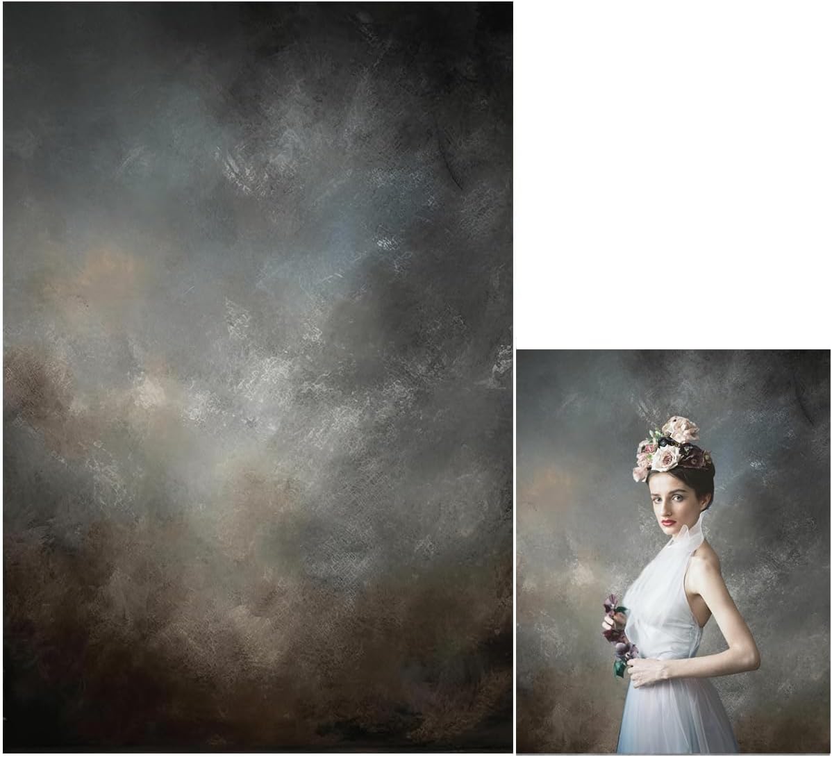 8x16ft Fabric Abstract Backdrop for Photography Vintage Portrait Old Master Background for Studio Prop