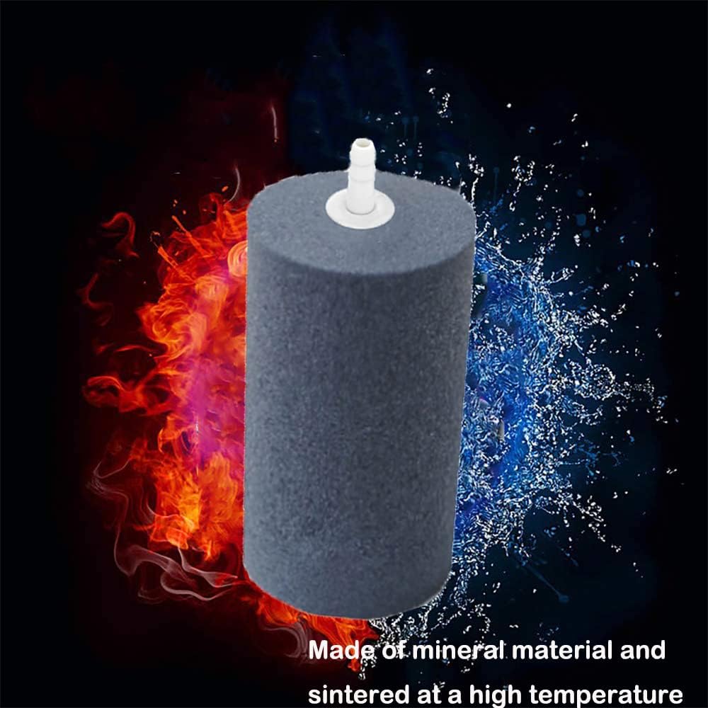 Large Air Stone, Air Stone Hydroponics, 4 x 2 Inch Large Air Stone Cylinder Bubble Diffuser for Aquarium, Fish Tank, Pond and Hydroponics Air Pump, Growing System, Circulation