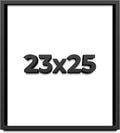 23x25 Shadow Box Frame Black | 1 Inch Deep Solid Wood Shadowbox Display Frame | UV Resistant Acrylic Plexiglass, Acid Free Backing, and Hanging Hardware | Dugan Picture Frame Style