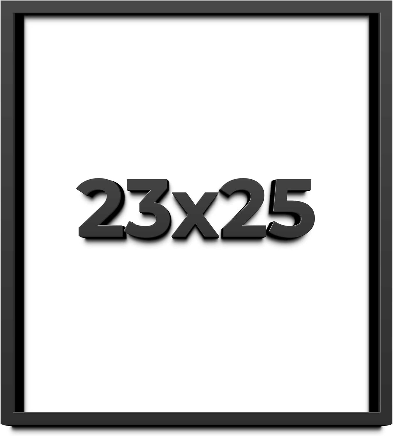 23x25 Shadow Box Frame Black | 1 Inch Deep Solid Wood Shadowbox Display Frame | UV Resistant Acrylic Plexiglass, Acid Free Backing, and Hanging Hardware | Dugan Picture Frame Style
