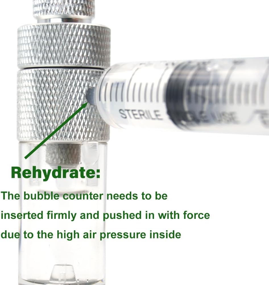 LINLAN Easy Water Refill CO2 Bubble Counter with Check Valve and Water Adder for Planted Aquarium CO2 Regulator (Air Pipe Connection)