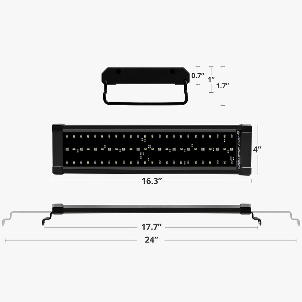 NICREW 20W Saltwater Aquarium Light, Marine LED Reef Light for Corals, Programmable Timer Controller, 18 to 24-Inch