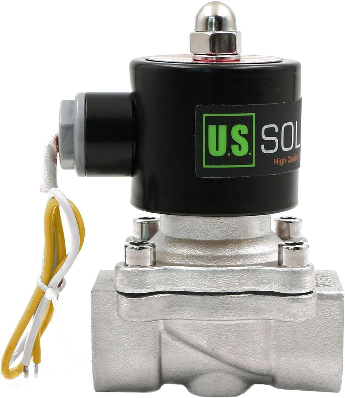 U.S. Solid Stainless Steel Electric Solenoid Valve 110VAC Normally Closed Air Water (3/4)(20-pack)