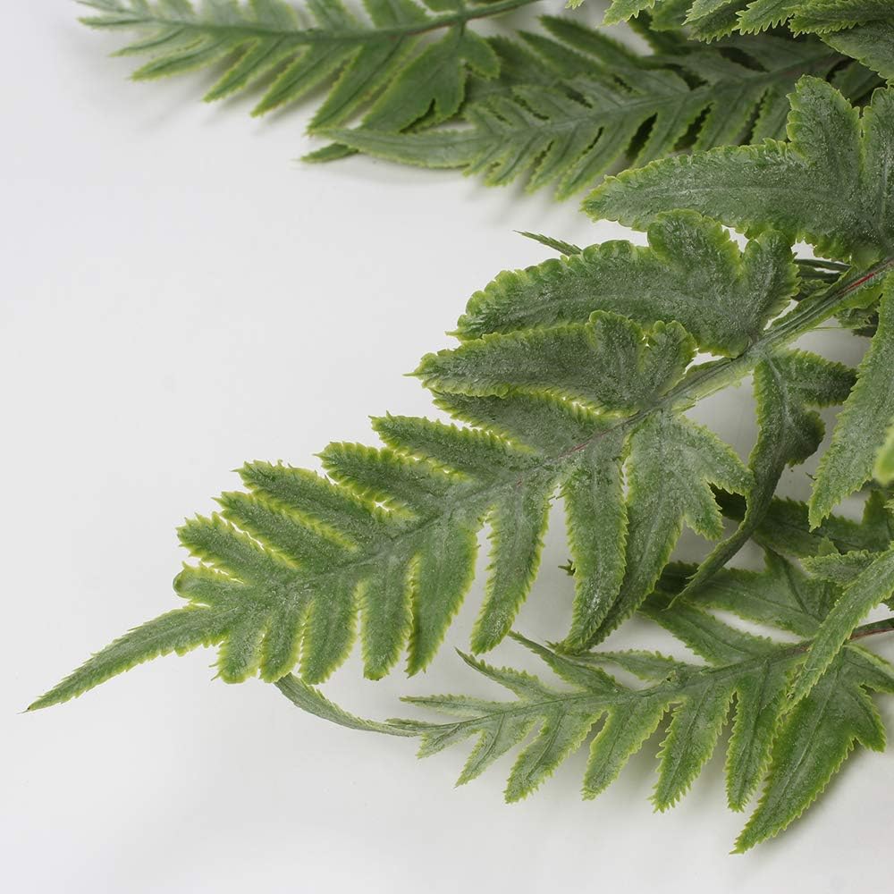 Briful 30" Artificial Boston Fern Plants Bushes Fake Shrubs Bush Greenery Plants Faux Fern Plant Large for Outdoors UV Resistant Garden Plants or Home Office Desk Indoor Decor 6pcs