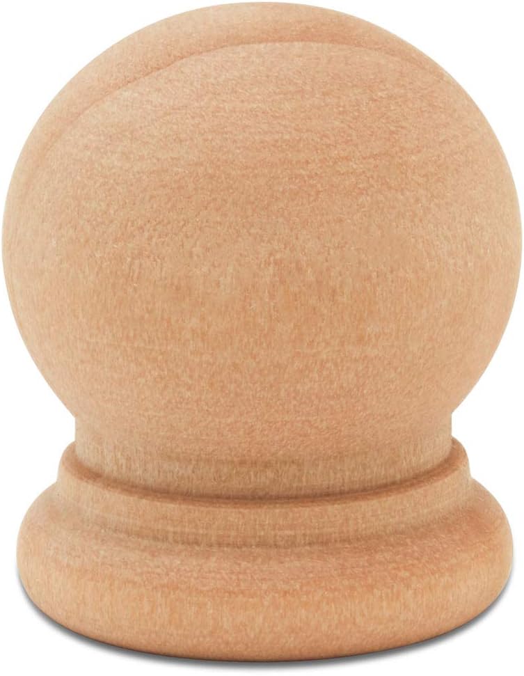 Wood Finials, 3/4 Inch Tall with 1/4 Inch Hole, Unfinished Wood Finials for 1/4 Inch Dowel Rods, Wood Dowel Caps for Crafts and DIY, Pack of 100 by Woodpeckers