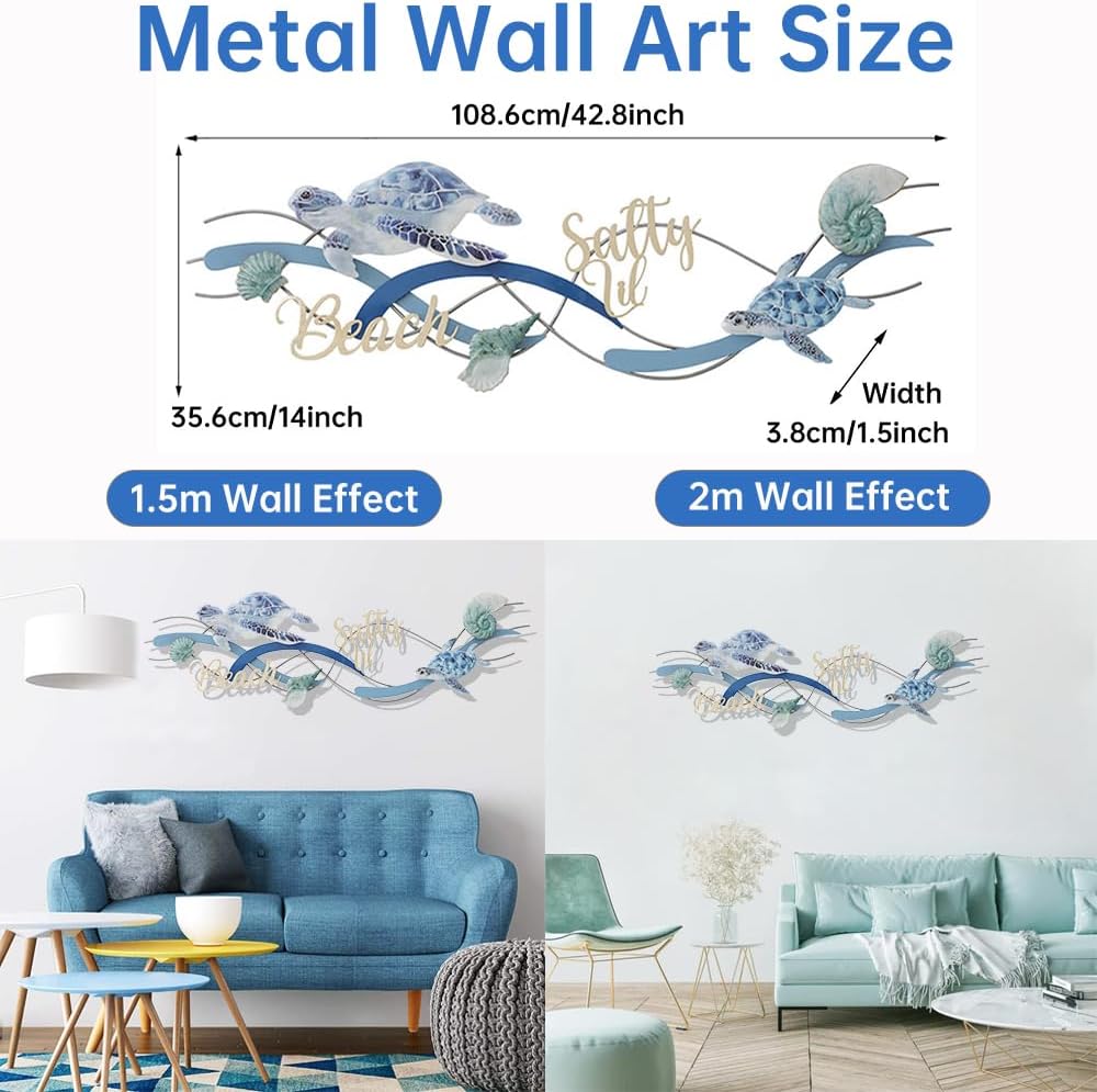 Metal Geometric Round Wall Art Abstract Metal Wall Decor for Living Room, 3d Modern Orange Circle Large Wall Art Circular Decor Hanging Sculptures Artwork for Outdoor Bedroom (Turtle)