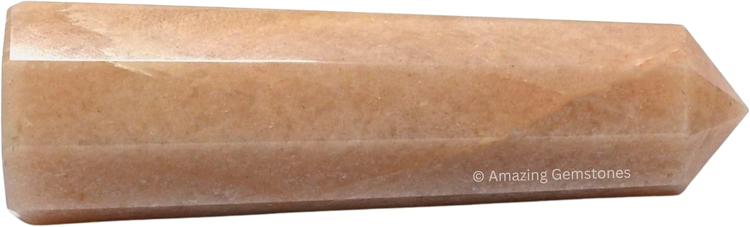 Amazing Gemstone Cream Moonstone Crystal Towers - Natural Healing Crystal Point Obelisk for Reiki Healing and Crystal Grid (2 Inch to 3 Inch)