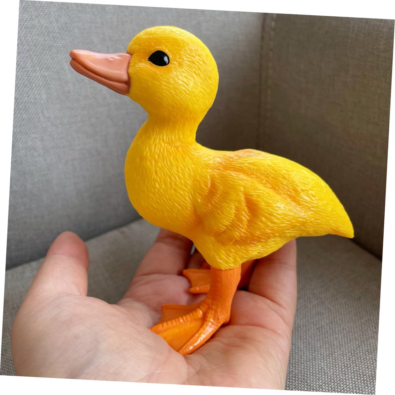 Realistic Yellow Duck Model Plastic Animal Figurine Educational Ornament for Aquarium Decoration and Science Learning