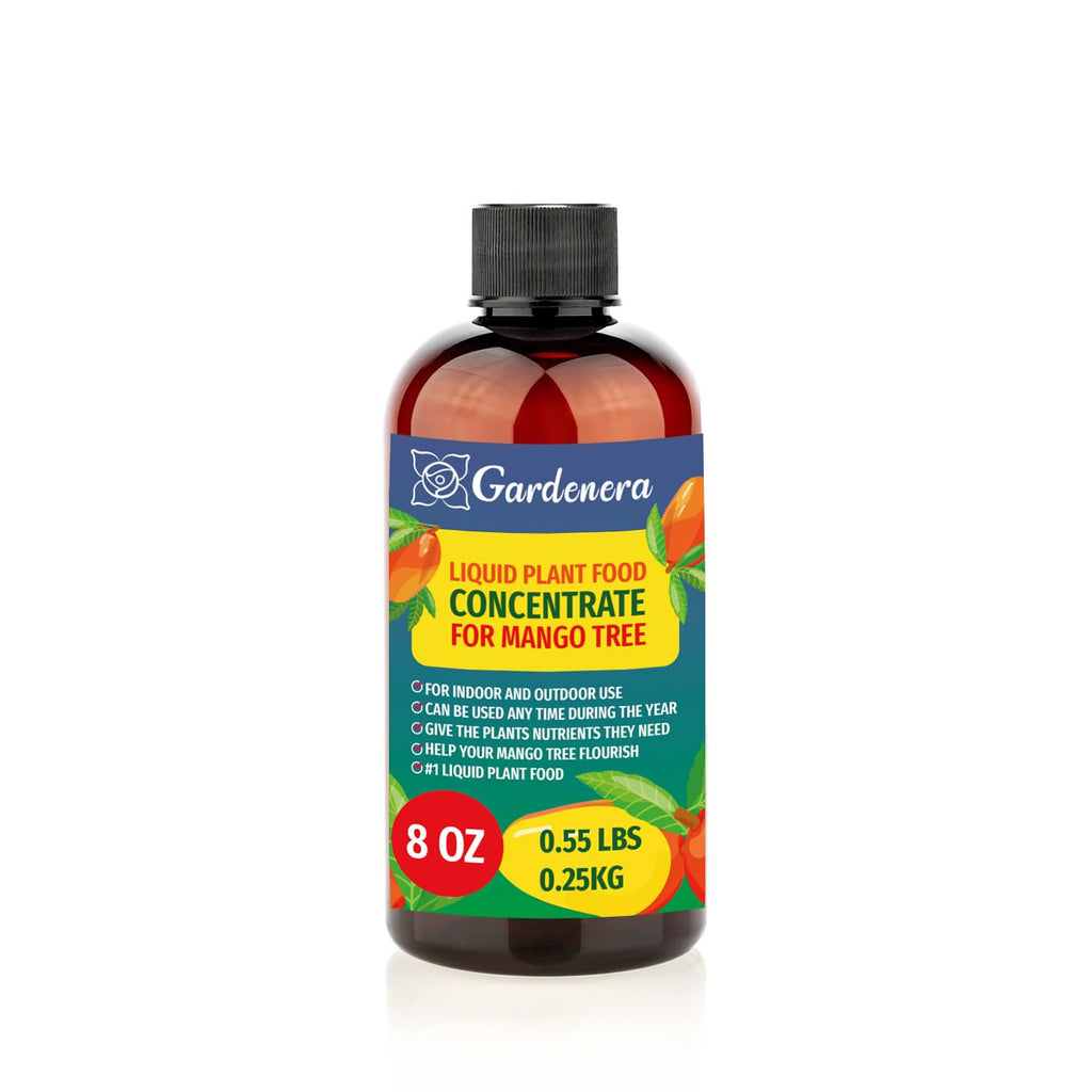 Gardenera Plant Growth Superfood for Mango Trees with 18 Essential Vitamins & Minerals - Organic Plant Food Fertilizer - Micro-Fungi and Bio-Organisms for Mango Plant Care & Growth Enhancement - 8oz