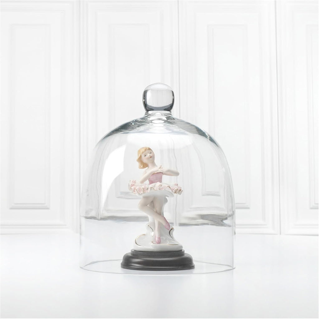 Plymor 7.875 inch x 9.5 inch Bell Jar Glass Display Dome Cloche (Interior Size 7.5" x 7.5")