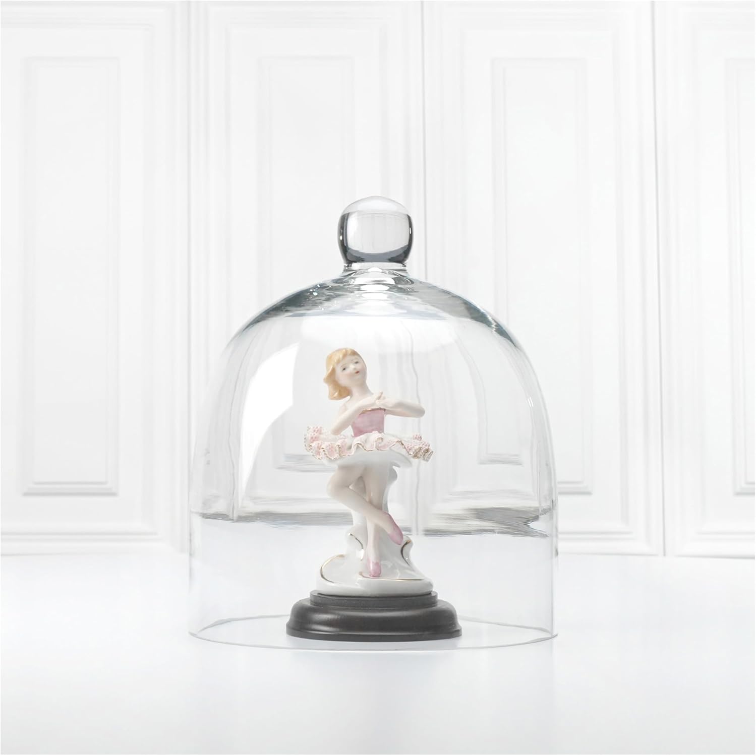 Plymor 7.875 inch x 9.5 inch Bell Jar Glass Display Dome Cloche (Interior Size 7.5" x 7.5")