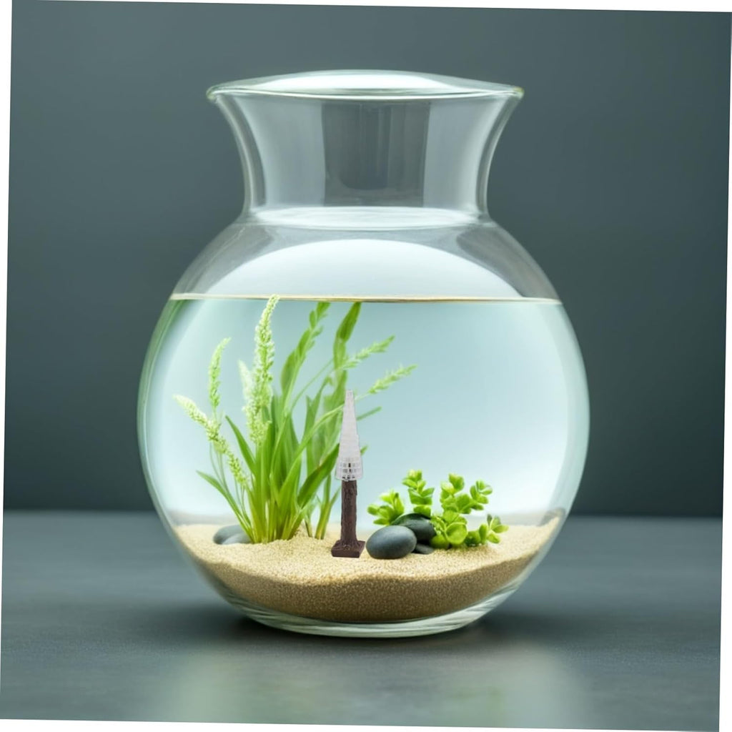 POPETPOP 2pcs Aquarium Moss Trees Betta Fish Tank Accessories Christmas Tree Simulation Plant Trunk Ornament Fish Habitat Decoration for Tank Hide and Holiday Display