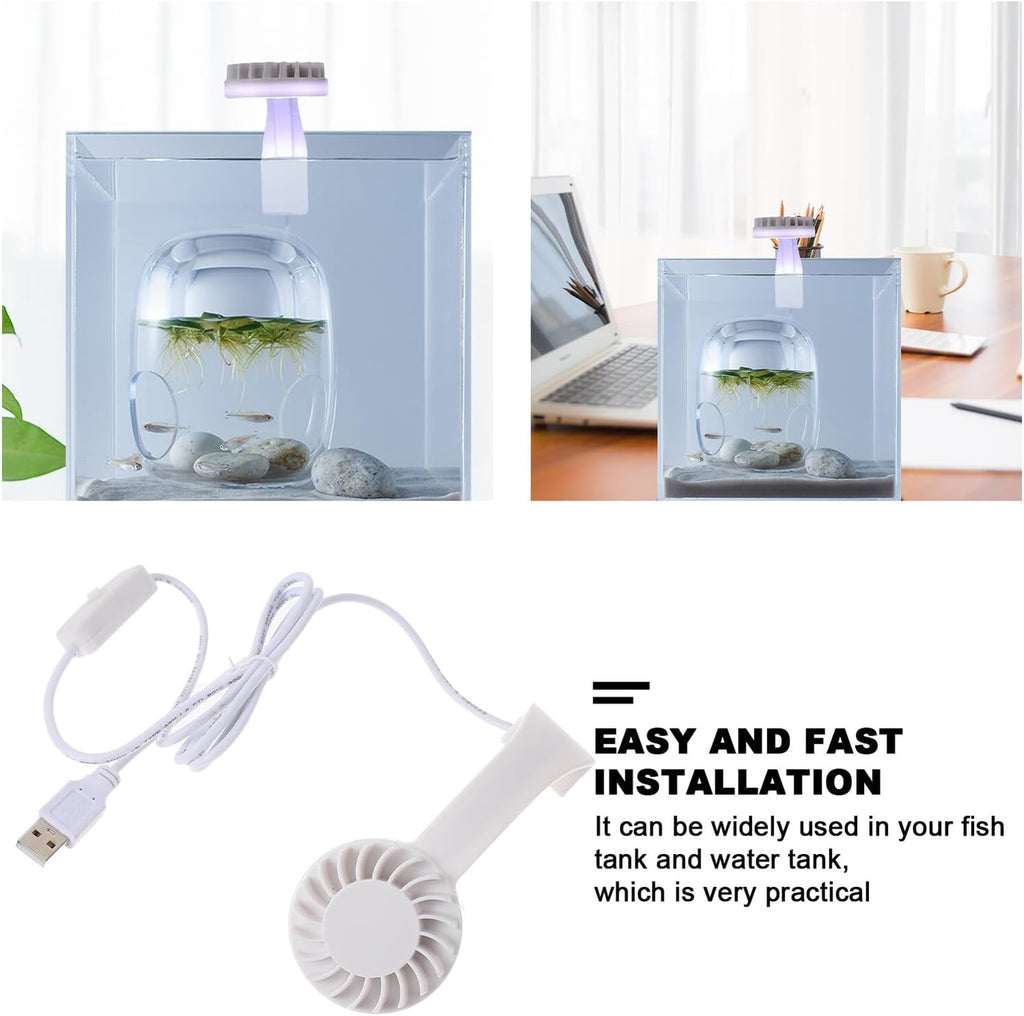 balacoo USB Aquarium LED Light Fish Tank Landscaping Lamp for Nano Tanks Mini Reef LED Lamp for Betta Bowls and Aquariums