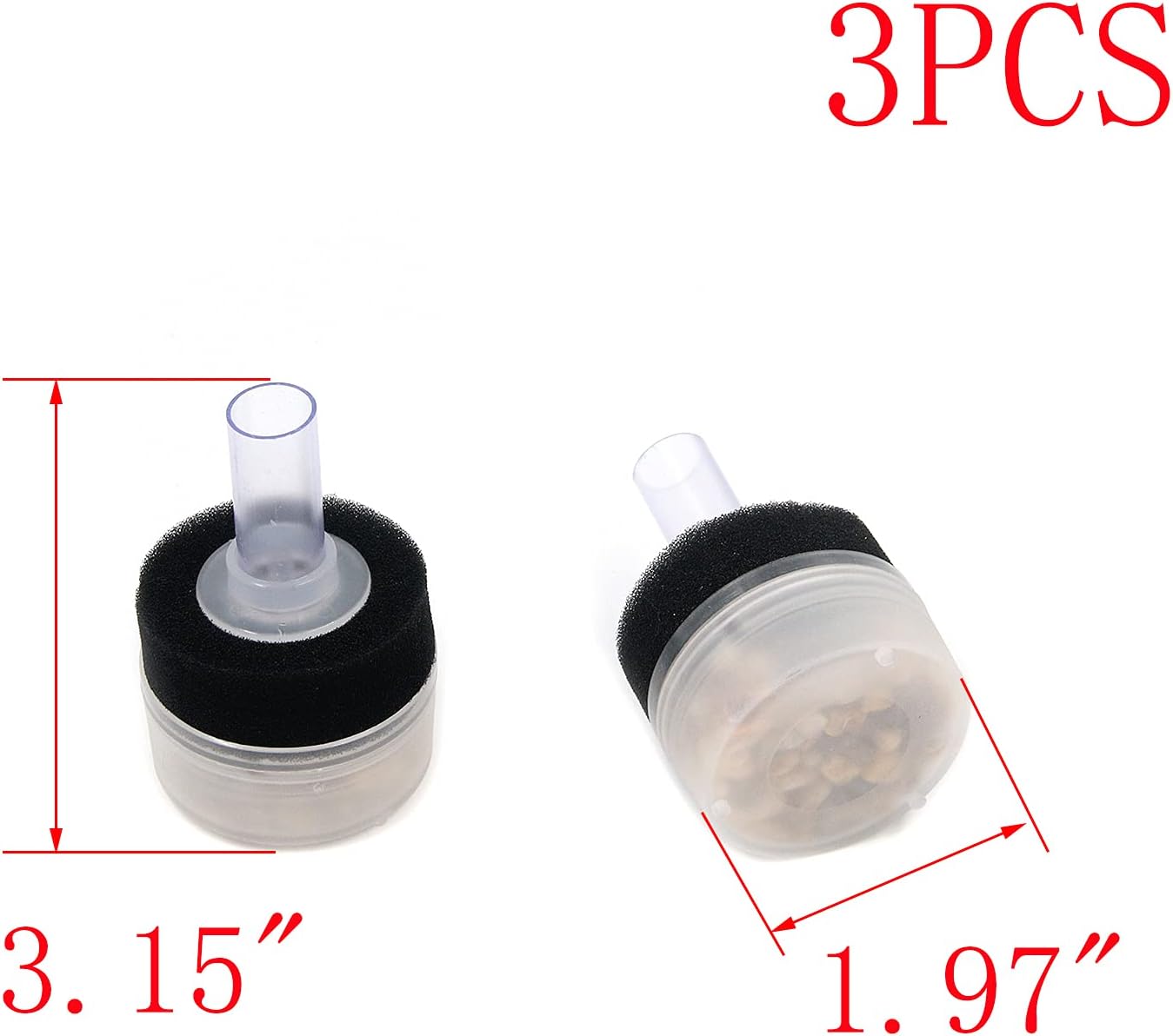 MY MIRONEY Air Driven Filter Sponge Aquarium Filter Pack of 3