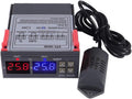 STC-3028 DC 12V Digital Display Thermostat Temperature Controller Adjustable Thermostat Controller with SHT20 Waterproof Sensor