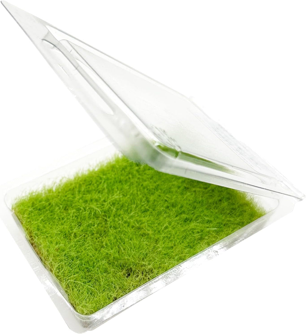 Woohome 2 PCS Model Grass Tufts Resin Static Scenery Model, Artificial Grass for Building Model, DIY Miniature Train Landscape Terrain Railway Scenery Decorations, Green