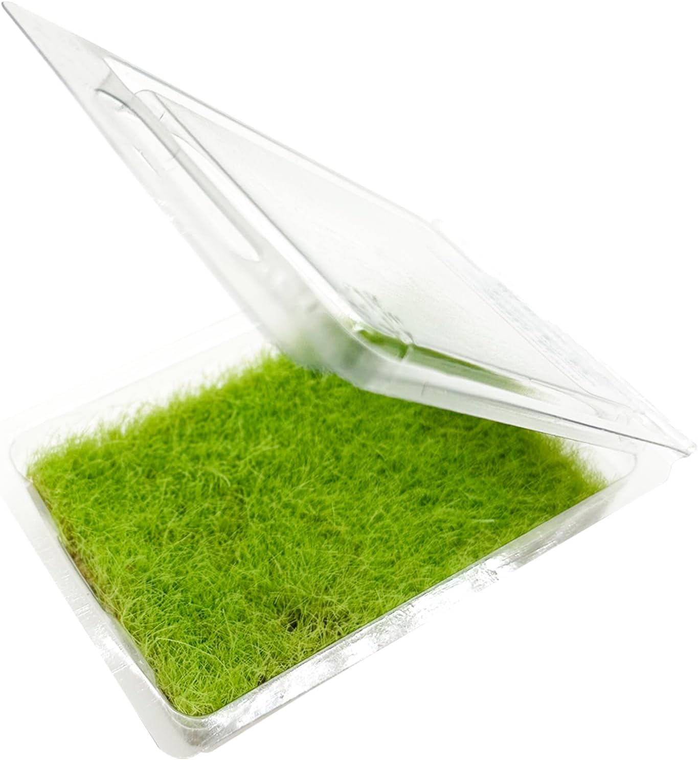 Woohome 2 PCS Model Grass Tufts Resin Static Scenery Model, Artificial Grass for Building Model, DIY Miniature Train Landscape Terrain Railway Scenery Decorations, Green
