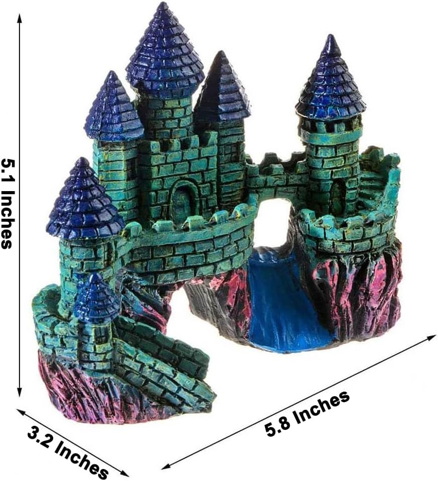 Aquarium Decorations Castle - Aquarium Ornament Super Castle 5.1 inches Avoice