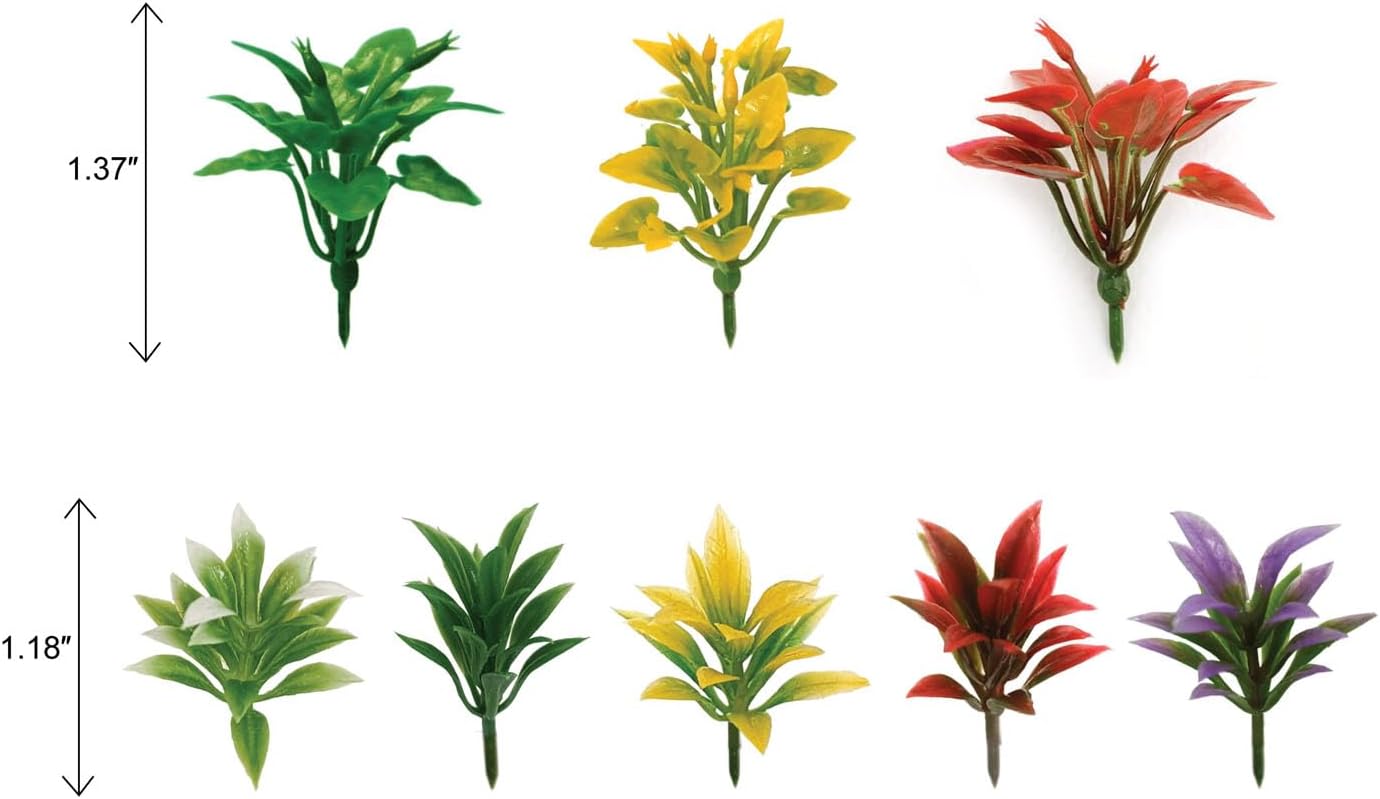 Mini Model Grass, 200 Pcs, Mixed Model Plants, Miniature Plants for School Project DIY Miniature Colorful Flower