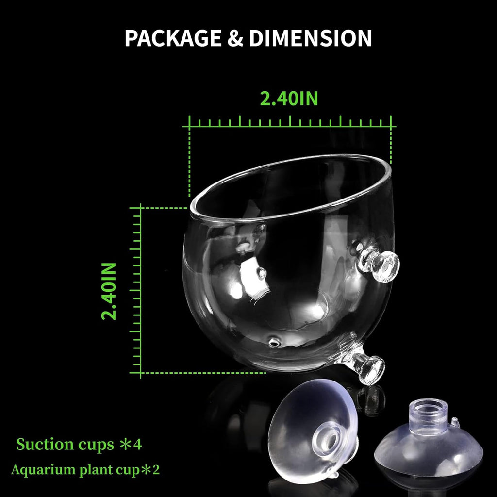 2 PCS Aquarium Plant Holder Top Hanging Fish Tank Plant Pot Aquarium Planter Cups for Water Feature Decoration