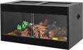 50 Gallon Reptile Enclosure, 36" x 18" x 18" Wooden Reptile Terrarium with Double Hinge Sliding Doors & Top Screen Ventilation, Better Heat Preservation, Suitable for Bearded Dragon Gecko Ball Python