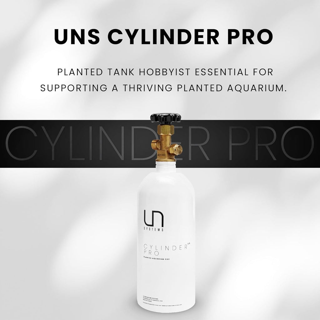 Ultum Nature Systems CO2 Cylinder Pro for Planted Aquariums - CO2 Tank w/On/Off Valve, Aluminum CO2 Canister for Aquarium Plants - Tank for Fishtank CO2 & Aquarium Accessories - 2.5 LB