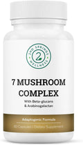 Organic Mushroom Complex - 7 Mushroom Blend Immune Support Nootropic & Cognitive Health Supplement with Organic Lion's Mane, Chaga, Maitake, Shiitake, Reishi, Turkey Tails, Cordyceps Mix