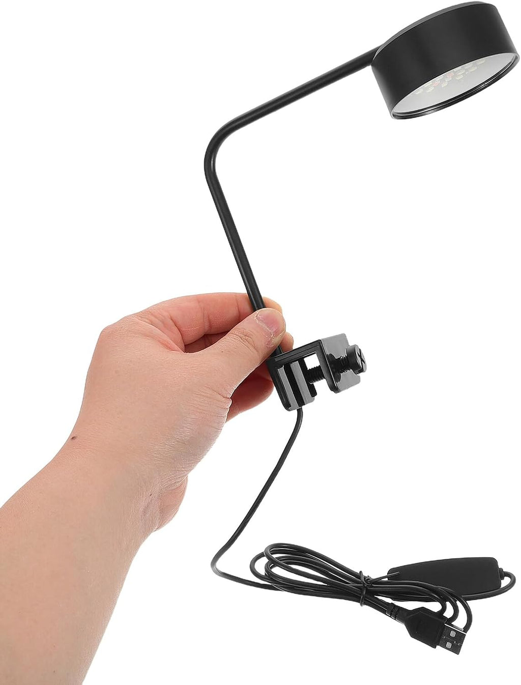 VANZACK USB Powered LED Aquarium Light Clip- Small Fish Tank Lamp with Blue and White Color Modes Space-Saving Design for Underwater Lighting in Mini Aquariums and Planted Tanks