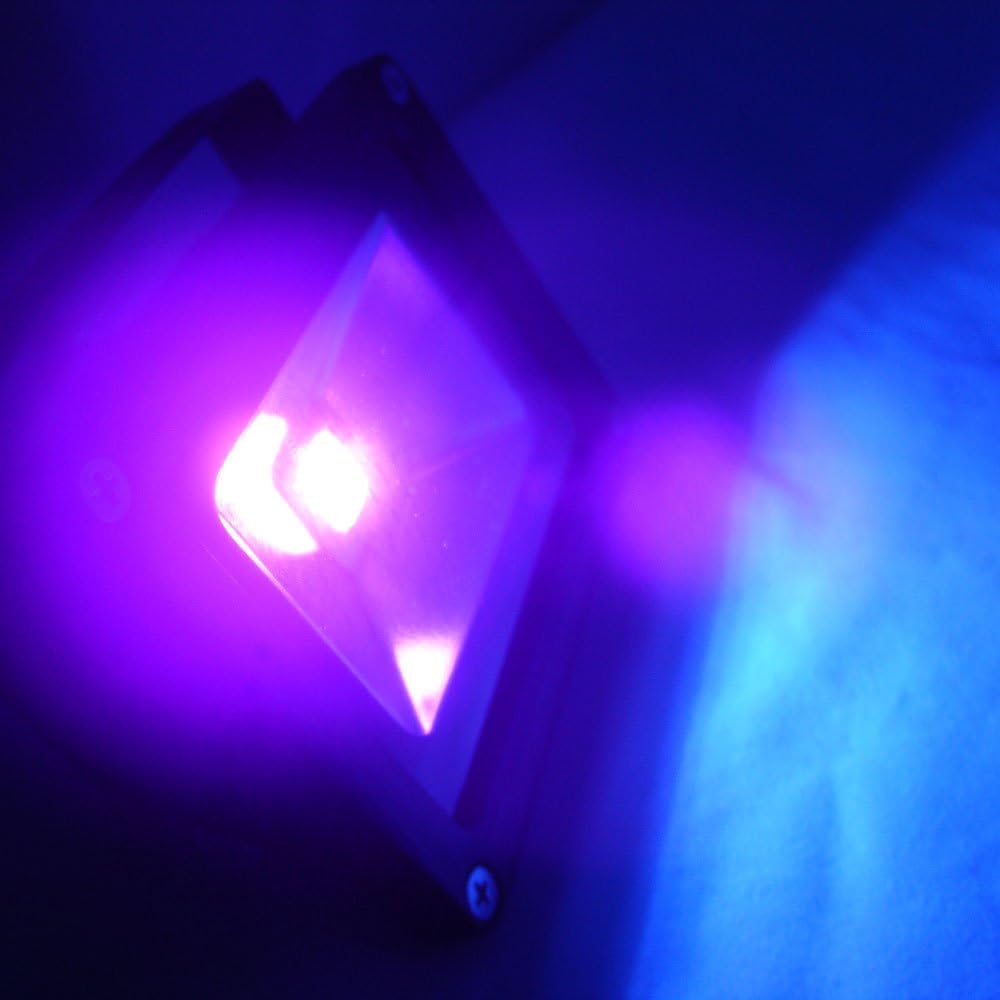 QUANS 110V 10W UV Ultra Violet LED Black Light for Curing Glue, Resin Cure 3D Printer, Blacklight, Fishing Aquarium, Party Supplies, Neon Glow in The Dark, with US Plug