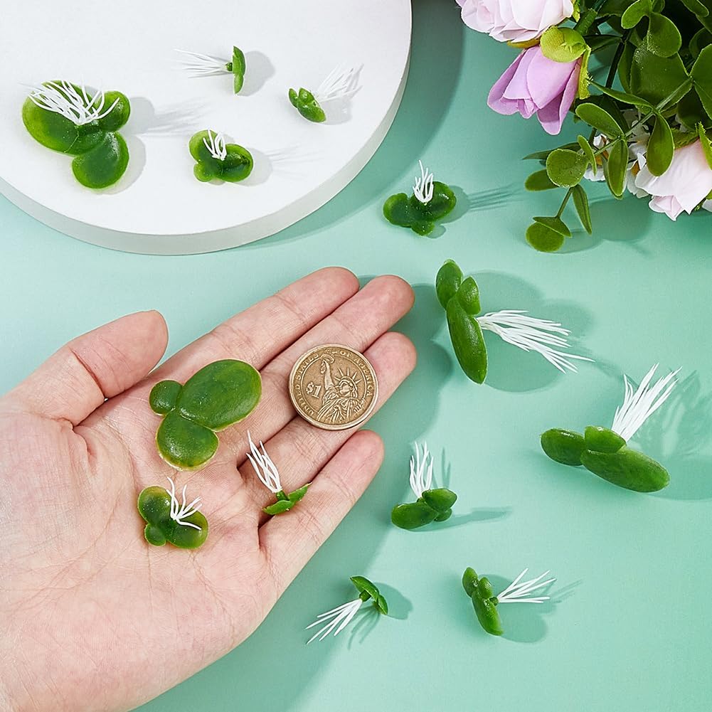 SUPERFINDINGS 90PCS 3 Sizes Artificial Floating Duckweed Plastic Aquarium Floating Plant Artificial Floatings Plants Fish Tank Plant Simulation Floatings Plants for Fish Tank Aquariums