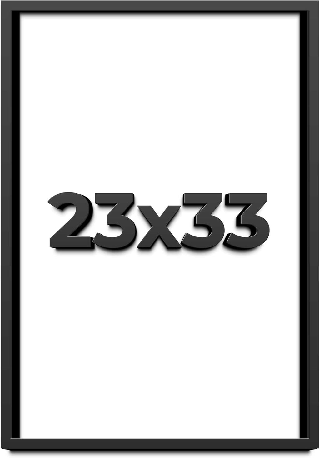 23x33 Shadow Box Frame Black | 1 Inch Deep Solid Wood Shadowbox Display Frame | UV Resistant Acrylic Plexiglass, Acid Free Backing, and Hanging Hardware | Dugan Picture Frame Style