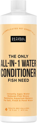 Aquarium Water Conditioner - Naturally Detoxifies and Removes Ammonia, Nitrite, Chlorine, and Chloramine from Saltwater and Freshwater (16 fl oz.)