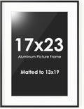 Fun Memories 17x23 Picture Frame, Metal Picture Frame Wall Mounting Horizontally or Vertically - Poster Frame Simple and Elegant Decor for Wall - Black