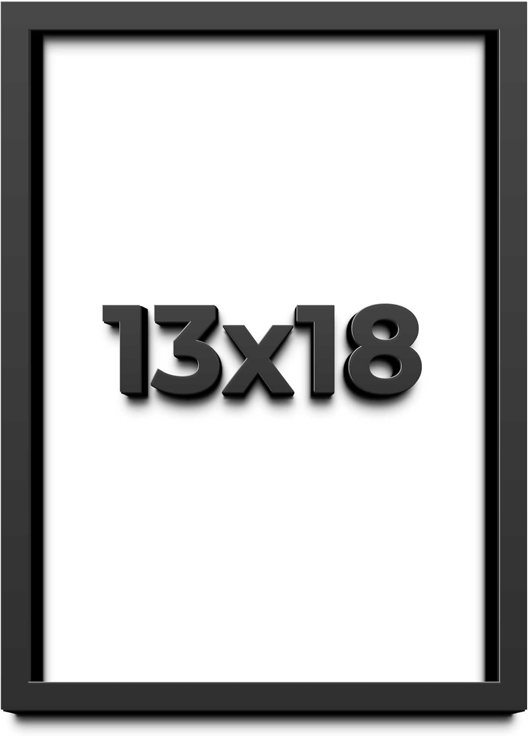 13x18 Shadow Box Frame Black | 1 Inch Deep Solid Wood Shadowbox Display Frame | UV Resistant Acrylic Plexiglass, Acid Free Backing, and Hanging Hardware | Dugan Picture Frame Style