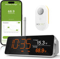 MOCREO WiFi Remote Refrigerator Thermometer, 1/3 Mile Long Range Freezer Alarm, IP66 Waterproof, App Email Alert, with Digital Monitor Hub, 1 Smart Wireless Temperature Sensor for Kitchen, Fridge, RV