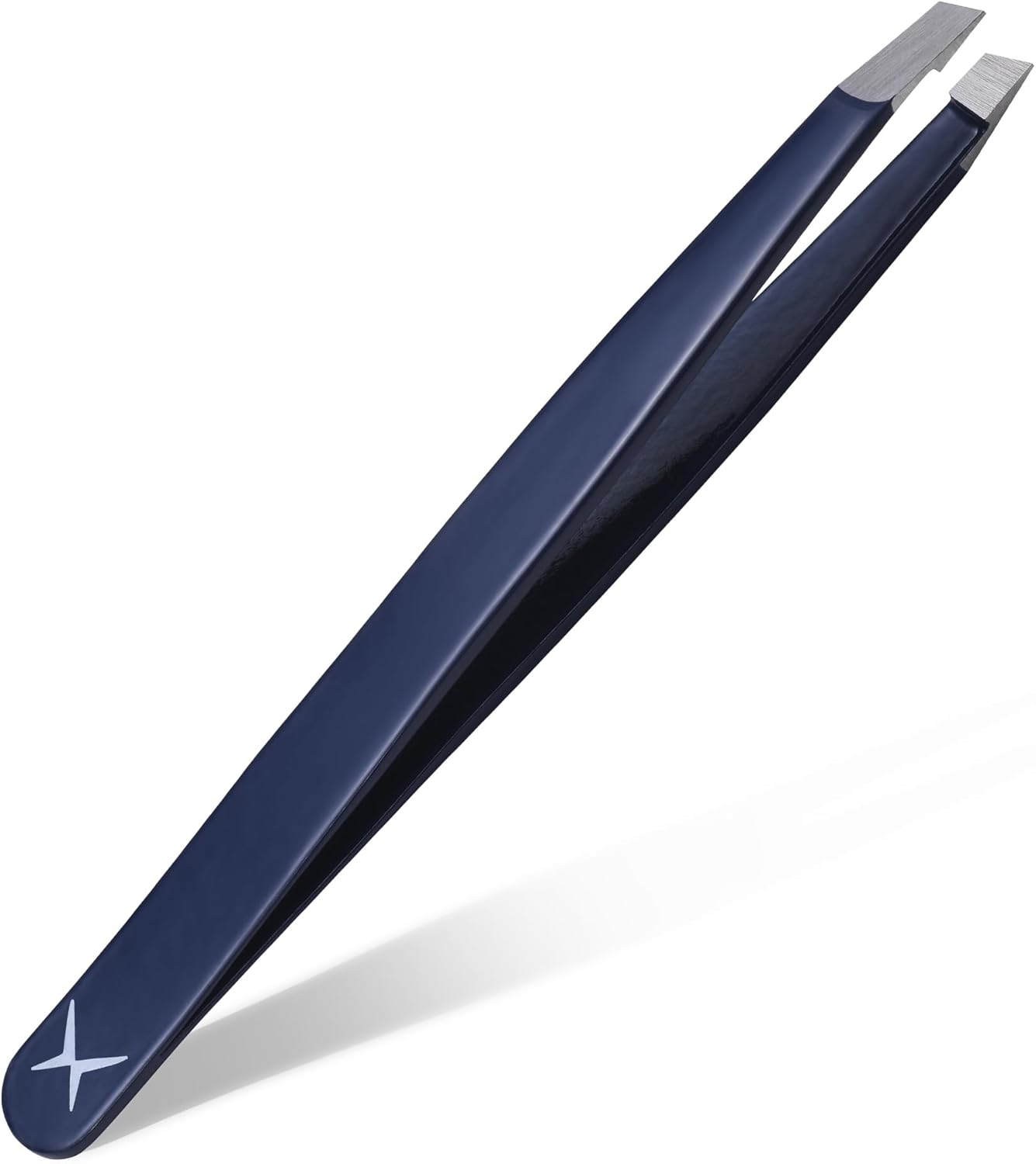 Professional Slant Tip Eyebrow Tweezers for Women & Men – Precision Hair Removal Tool – Stainless Steel Tweezers for Eyebrow Shaping, Facial Hair, Ingrown Hair & Splinter Removal (Midnight Indigo)
