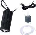 Aquarium USB Air Pump, Handsandrais Ultra Durable and Quiet Fish Tank Air Pumps, Mini USB Nano Pump with Energy Saving - Black
